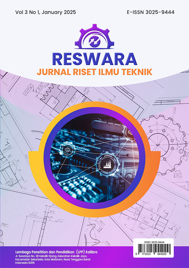 					View Vol. 3 No. 1 (2025): RESWARA: Jurnal Riset Ilmu Teknik, January 2025
				
